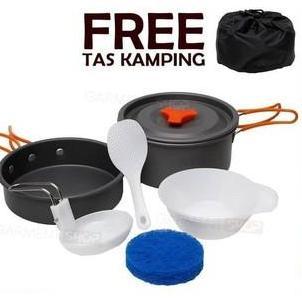 Terbaik Paket Hemat Alat Masak Panci & Kompor Mawar Kemping Gunung. Camping Stove & Cooking Set Outd