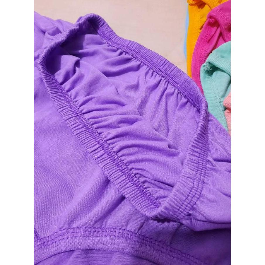 Visio- Celana Dalam Nita Polos Katun 6 Pcs Elastis Cd Ibu Hamil Jumbo 5L-4L-3L-L-M Cawet Cotton Poly