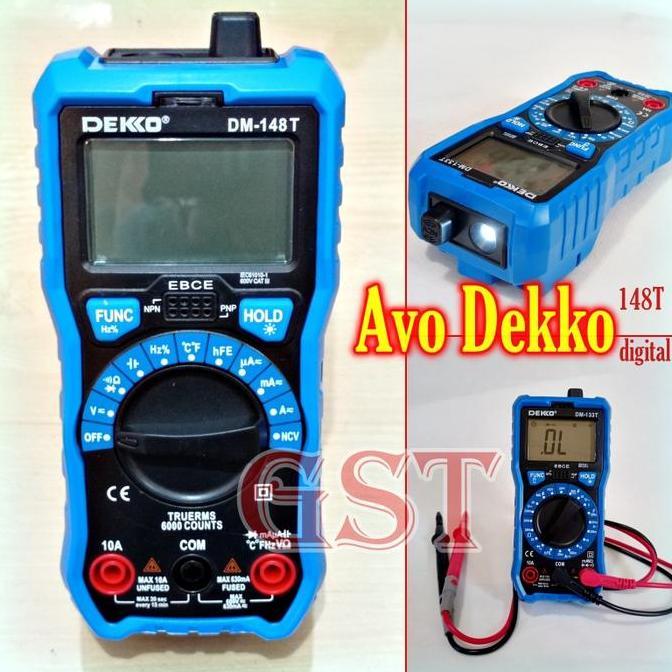 Avometer Digital Dekko Dm148T Avo Meter Dm 148C Auto Terbaru !!!