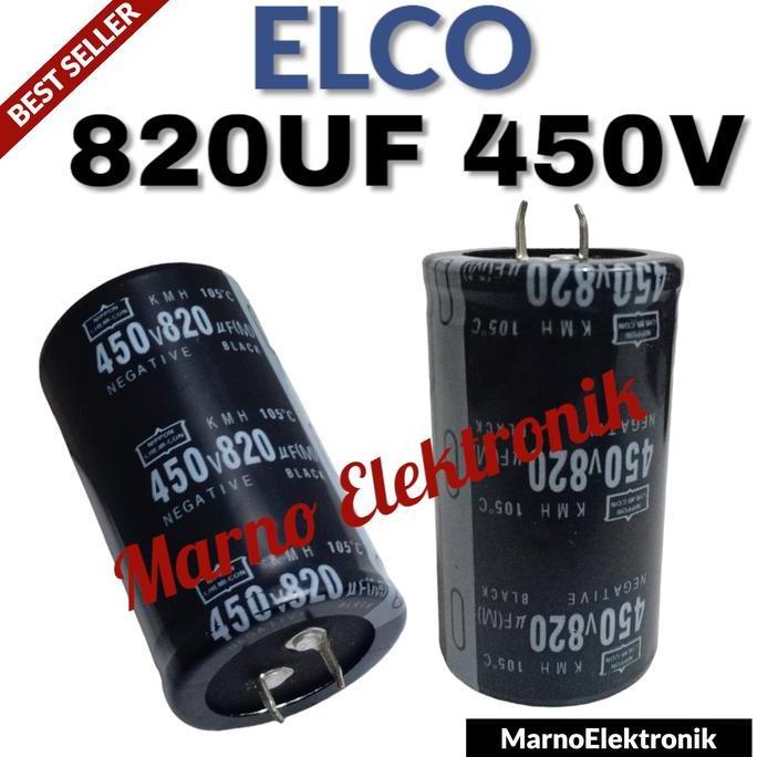 CAPASITOR ELCO 820UF 450V 820 UF 450 V KAPASITOR ASLI ORI ORIGINAL HEMAT
