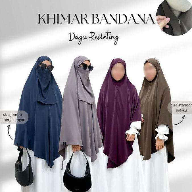 Pilihan - Zurilabel - Khimar Bandana Khiban Resleting Free Cadar Tali