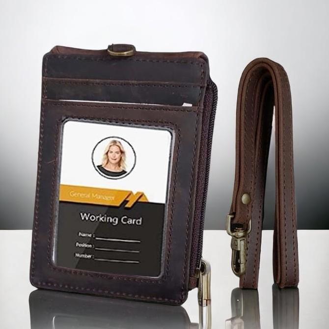 [CUCI GUDANG] Dompet id card kulit asli crazy horse | slim wallet-ISHIYA POTALA-