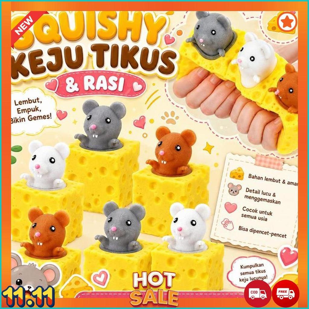 MAINAN KARET SILIKON KEJU TIKUS / MAINAN TIKUS KEJU KARET SILIKON discoveryseller
