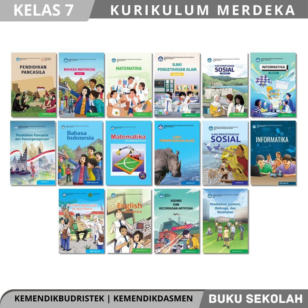 Buku Paket Siswa Kelas 7 1 Smp/Mts Kurikulum Merdeka Edisi Lama Dan Revisi Pelajaran Pkn,Ppkn,Mtk,Ip