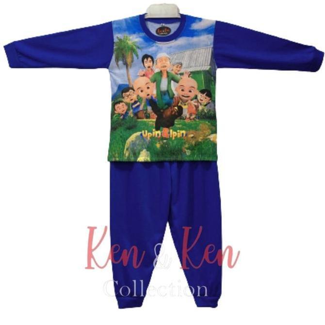 Boy- Setelan Anak Laki - Laki Tangan Panjang / Upin Ipin / Baju Tangan  Panjang / Baju Tidur Upin Ip
