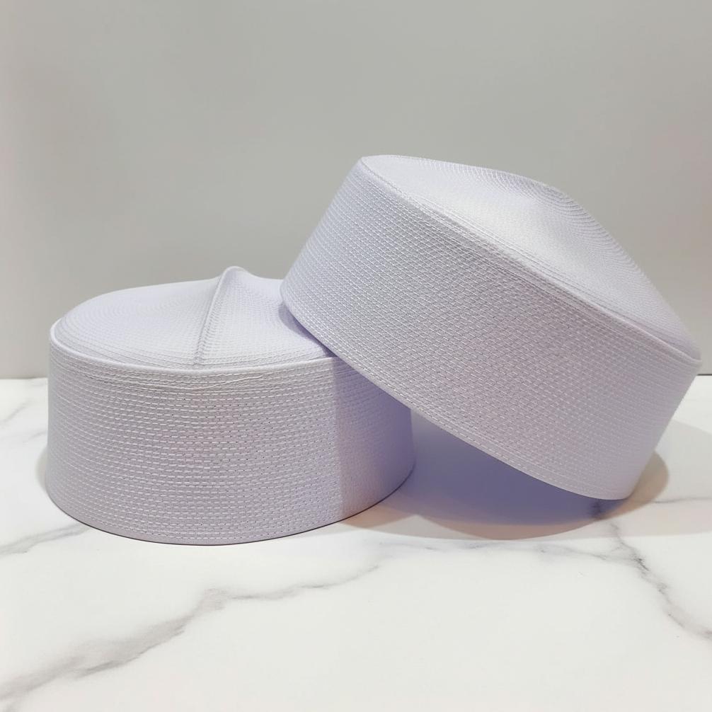 Ramadhan Sale Peci Batok Pendek / Peci Haji / Peci putih / Kopiah  Haji / Songko / Kopyah Putih