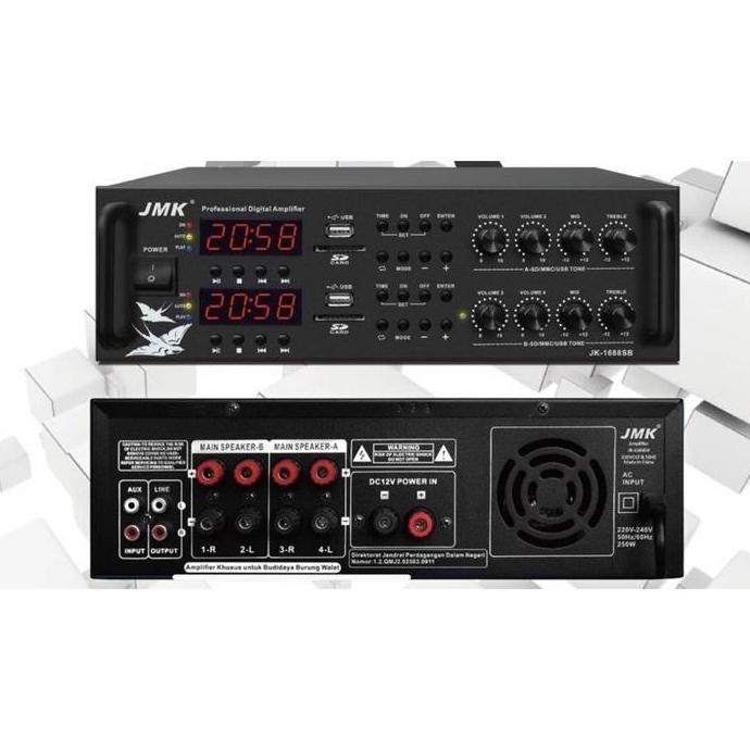 AMPLI  WALET 2CH KHUSUS JMK JK-1688SB AMPLI WALLET 2 PLAYER USB AMPLIFIER