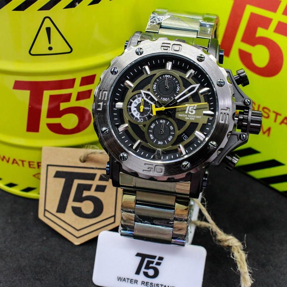 T5 H3702 Original Jam Tangan Pria T5 H 3702 / T5 3702 Crono Aktif