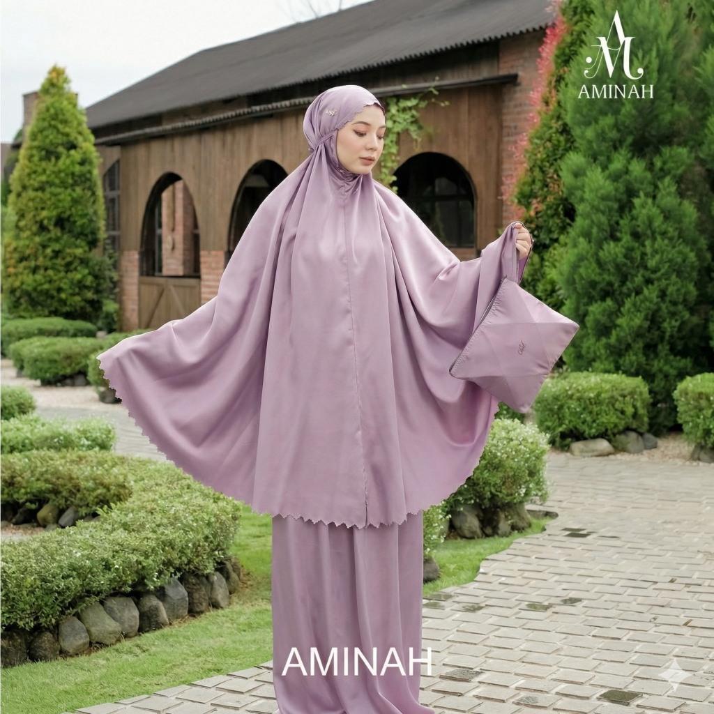 Aminah - Mukena Dewasa Silky Traveling Daily Aminah Lasercut