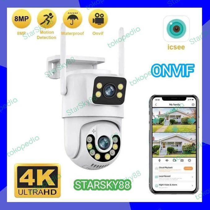 NEW PTZ OUTDOOR WIFI DUAL LENS DUAL SCREEN IP CAMERA CCTV WATERPROOF
