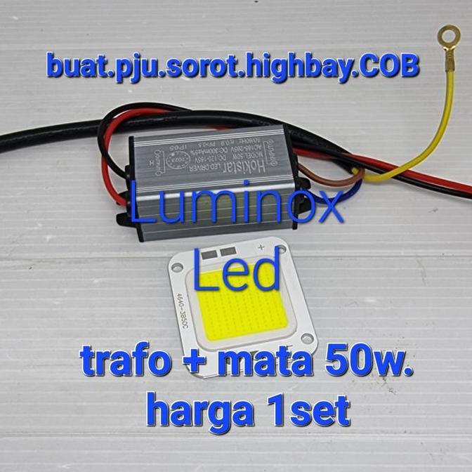 Raizo- Mata Chip Led 50Watt 50W + Trafo Driver Ballast Led 50W 50 W 50Watt