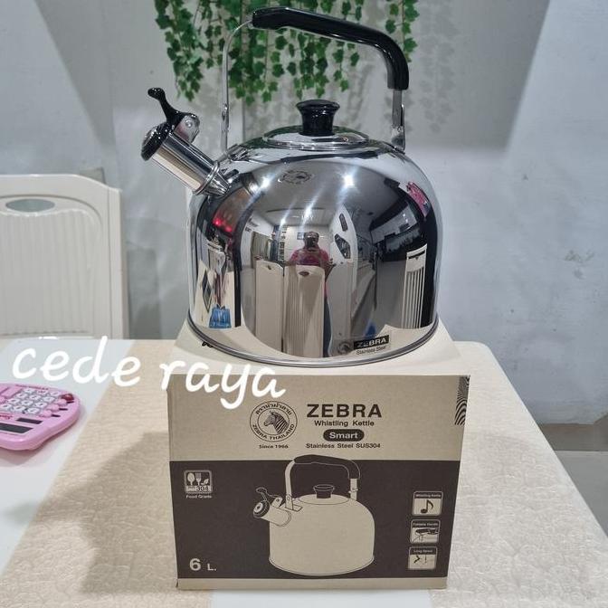 HARGA DISC - teko zebra / ceret masak bunyi siul stainless zebra 6 ltr