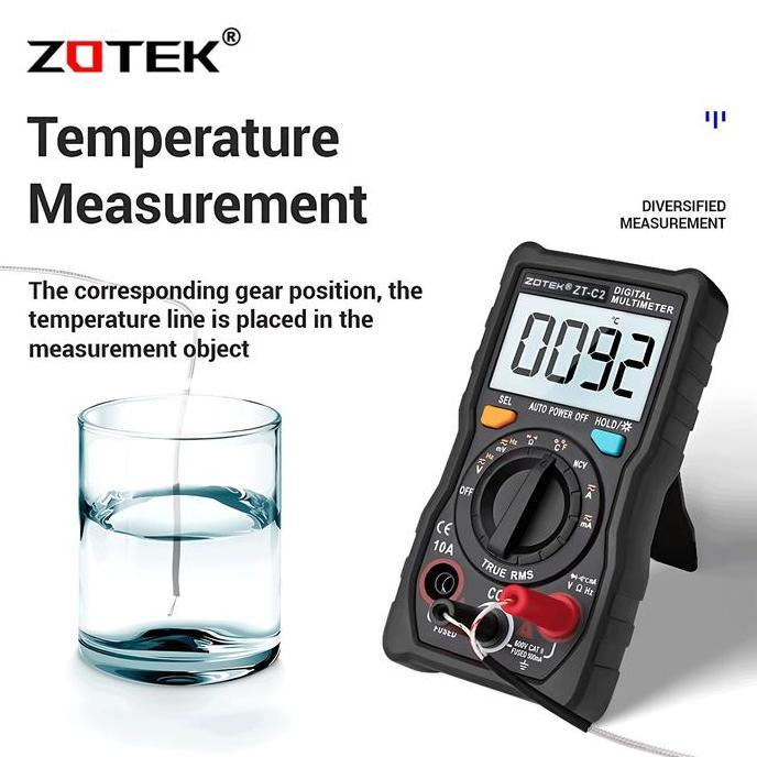 NEW - Zotek ZT-C2 Avometer Digital Multitester Digital Original AC/DC