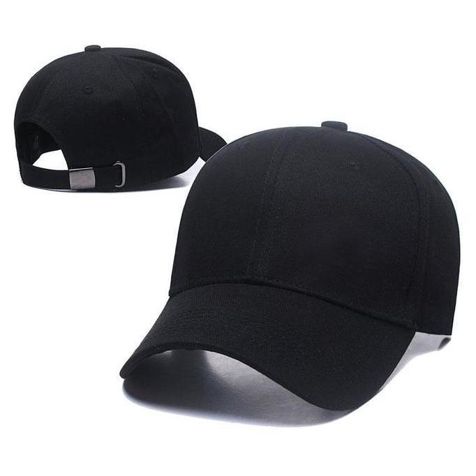 QINGACHO Topi Hitam Polos Topi Fashion Korea Unisex Baseball Cap