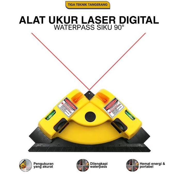TERBARU - Alat Ukur Siku Laser Digital Permukaan / Alat Ukur Siku Kelurusan Permukaan Siku 90 Deraja