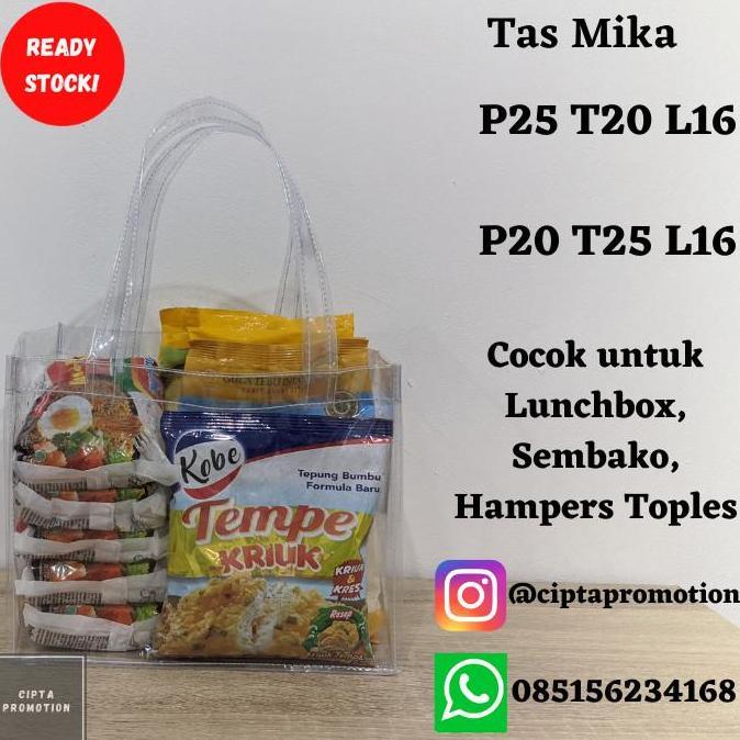 Tas Full Mika Transparant, Goodiebag Mika, Tas LunchBox, Hampers Mika