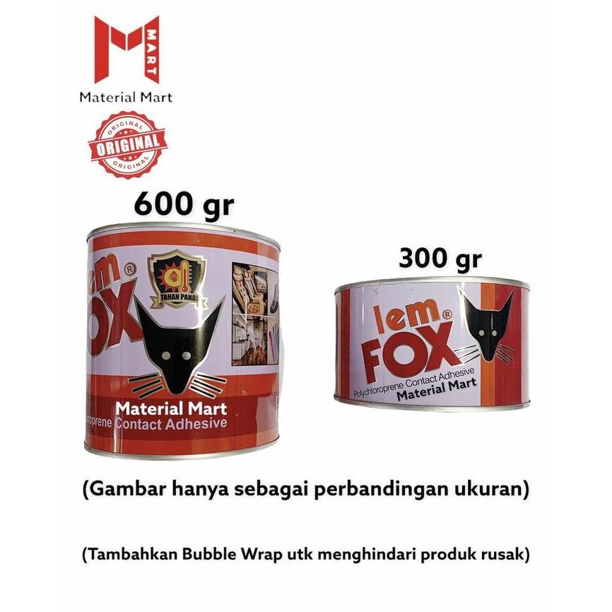 Ready Lem Fox Kaleng 300gr Kuning | Lem Fox Kaleng 600Gr | Lem Fox Kuning