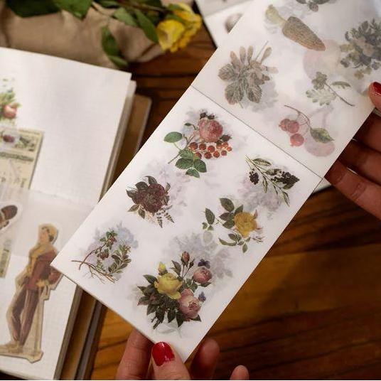 Ready Book Stickers Packs - Retro Washi Stickers (20sheets)