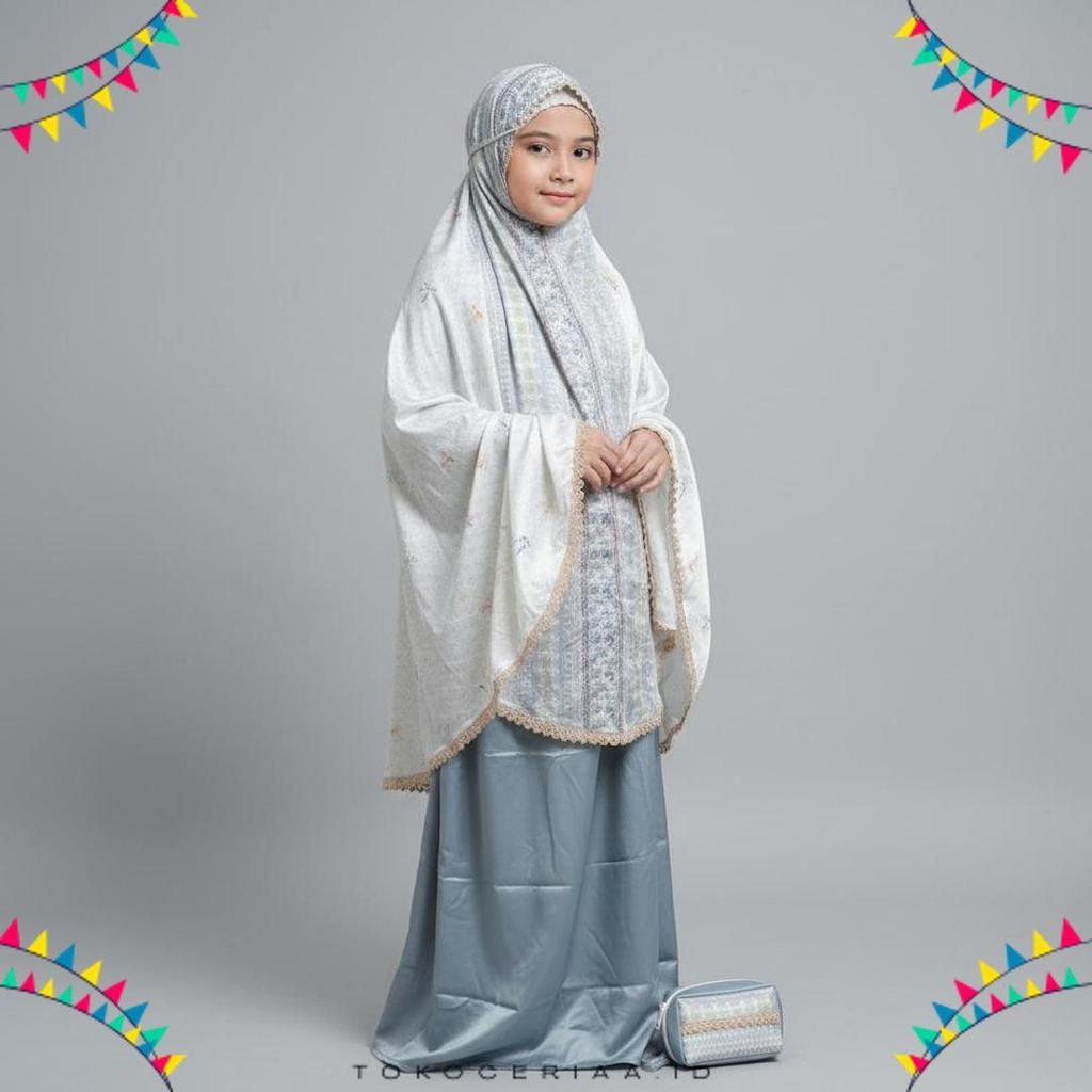 Diskon Lebaran Mukena Anak Armani Silk Premium 2In1 | Mukena Anak Mini Pouch Motif