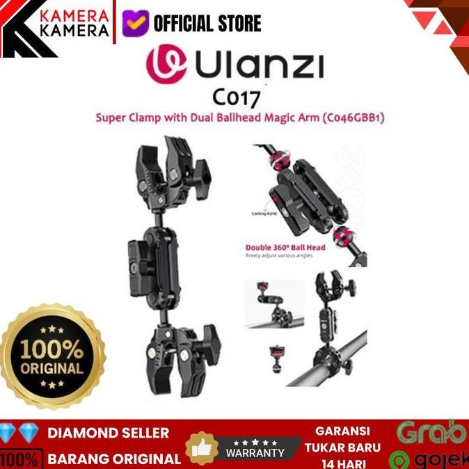 CUCI GUDANG - Ulanzi CO17 Super Clamp with Dual Ballhead Magic Arm (C046GBB1)