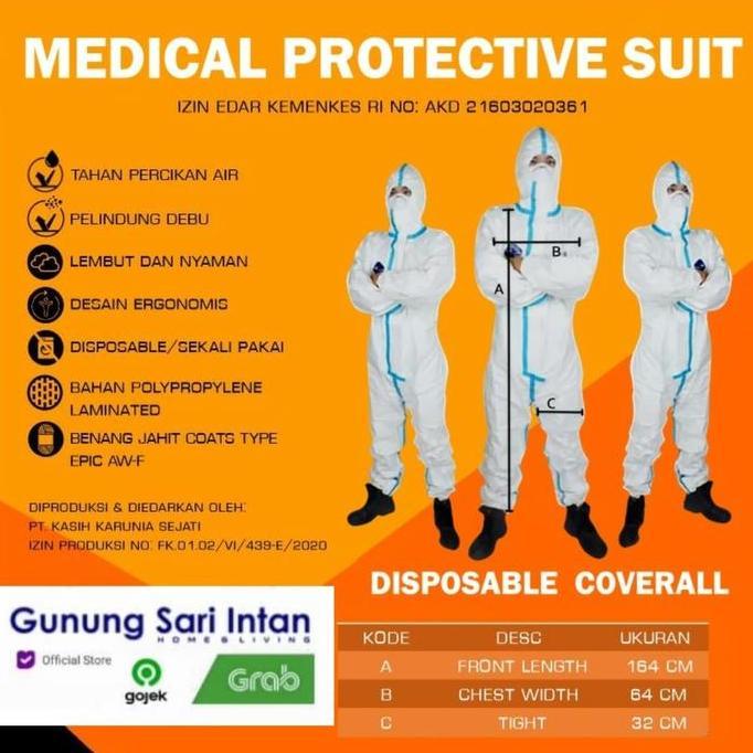 baju apd emba coverall seamseal kemenkes