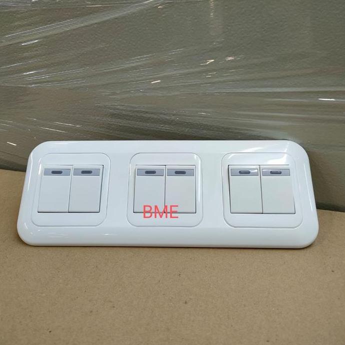 Panasonic Saklar 6 Gang Hotel Lampu Iluminasi 2 Arah