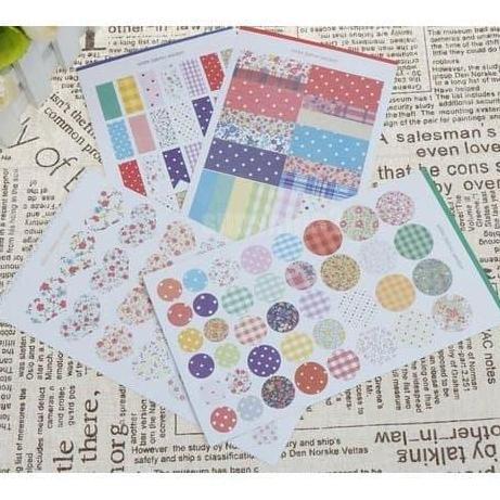 Ready Deco Vintage Sticker - ULIKE Fabric Pattern (4pcs)