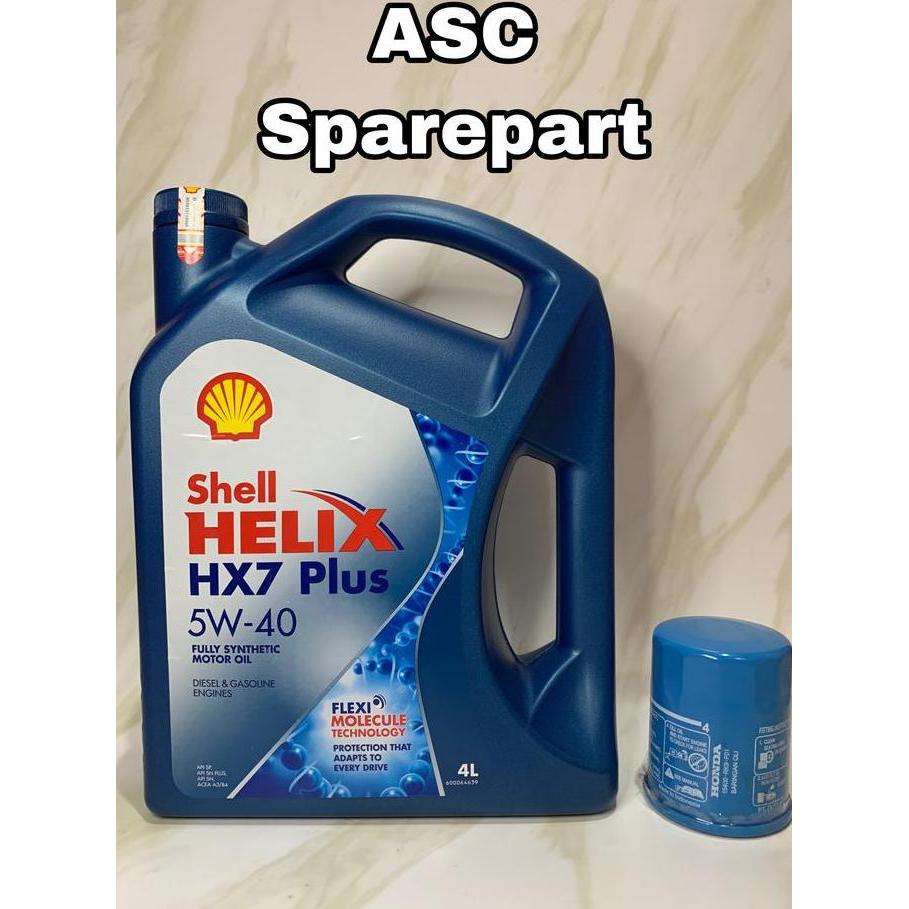 PAKET Oli Shell HX7 + Filter Oli Honda || Original