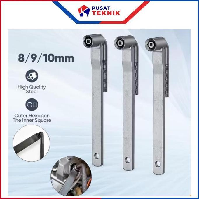 MABUROO Kunci Setel Klep Motor Kunci Setelan Katup Klep Motor 8/9/10 MM