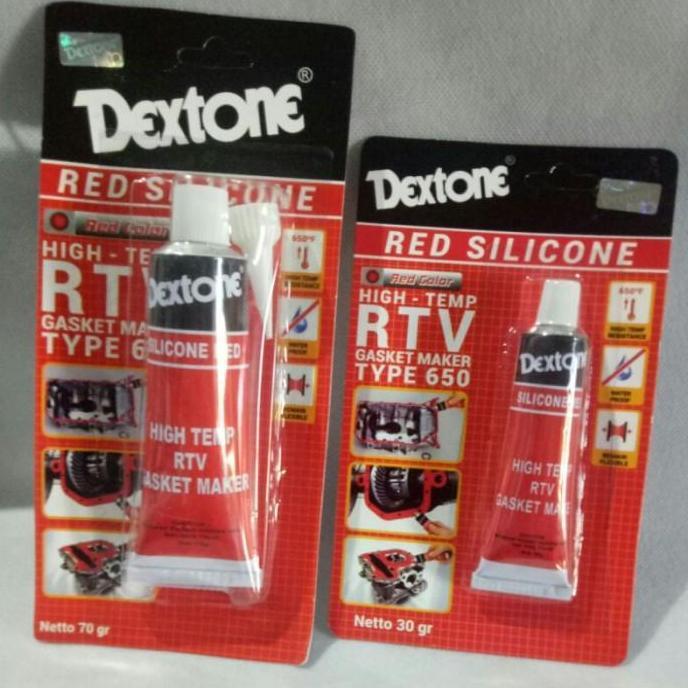 Ready lem merah dextone dexbond lem anti panas lem blok mesin besar 70gr