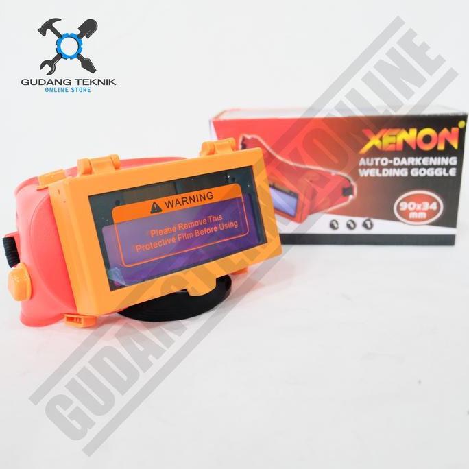 Xenon Goggle Las Auto Dark Kaca Mata Las Otomatis Welding Darkening