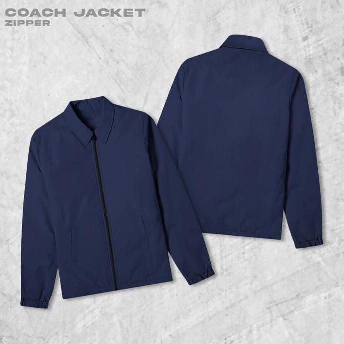 FortKlass Store Zipper Dito Jaket Coach Polos Pria Jaket Parasut Unisex Baju Kancing Keren Panjang S