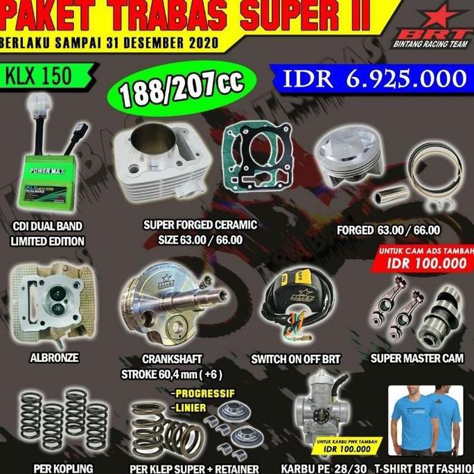 MARTEKNO PAKET KLX FULL BRT PISTON 63