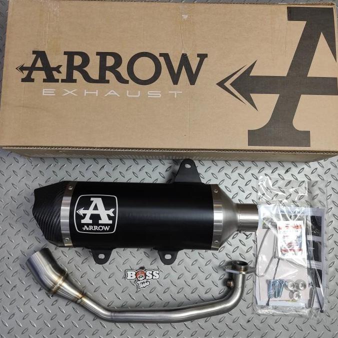 SHANNOORA Knalpot Arrow New Fullsystem Vespa Aprillia SR GT