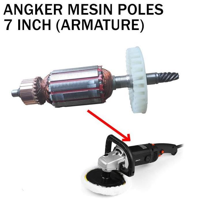 GAMYPAR Angker polisher 7 inch armature mesin poles besar sparepart poles