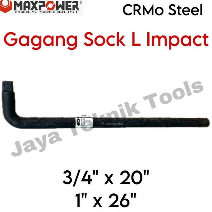CENDASTRI Gagang Sok Impact L Maxpower Handle Sock 3/4 1 inch Socket