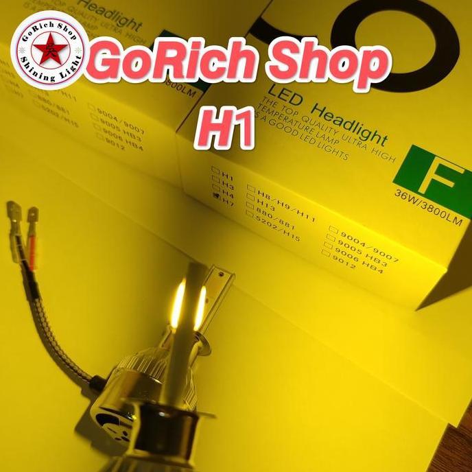 Led Foglamp Lampu Anti Hujan Kabut Soket H1, H7 Kuning 12 Watt