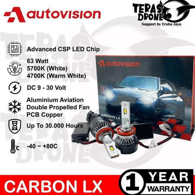 LED Autovision Carbon LX - H1 H4 H7 H11 HB3 - 63 Watt - 5700K