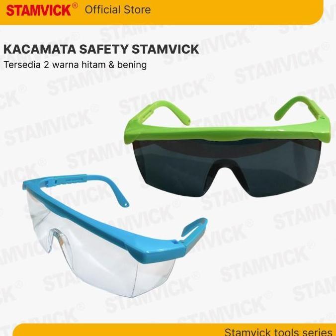 Kacamata Las / Kaca Mata Safety Gurinda Stamvick ( Ada Tali ) - Safety Goggle Ukuran Standart