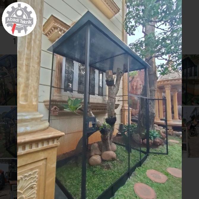 Kandang Burung Aviary Kotak Super Besar Full Besi Galvanis Anti Karat murah