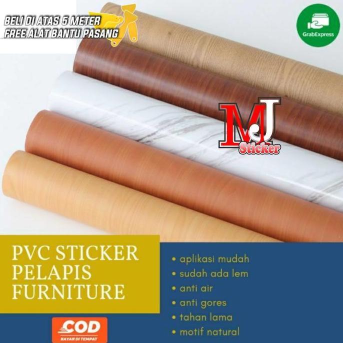 stiker lemari wallstiker dinding lemari meja dapur sticker vinyl kayu