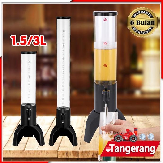 RAFENU 1,5/3L Tower Minuman Beer Tower Beer Dispenser Juice Water Dispenser Tower