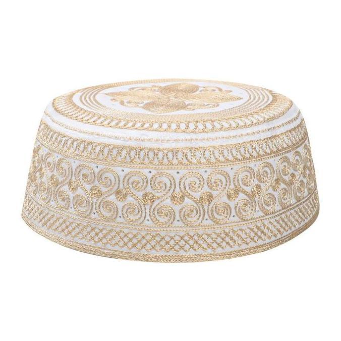 TOPFUF Kopiah Haji Motif Bordir Topi Haji Pria Peci Kopiah Haji Madinah Peci Sholat Topi Arabian