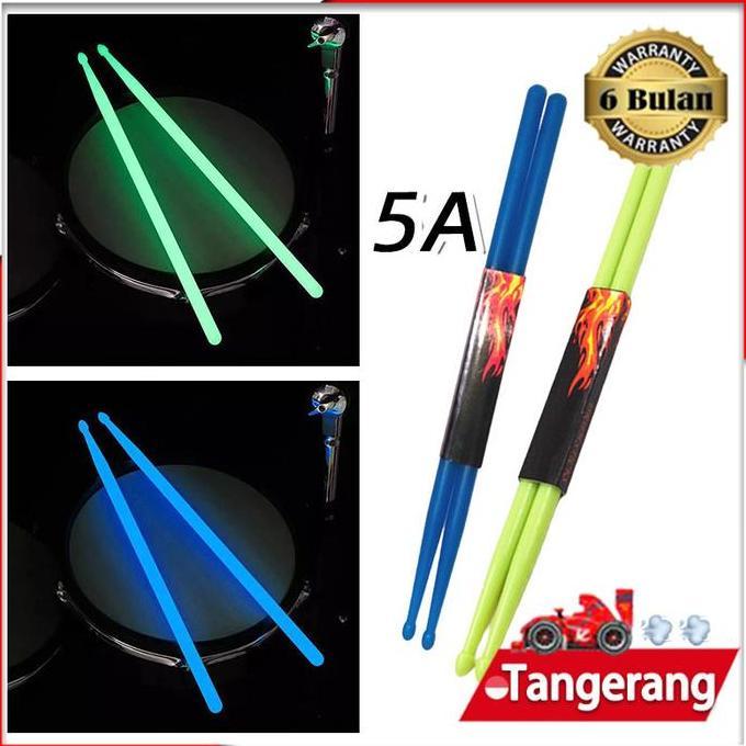 QARACK 2pcs Stik Drum 5A / Alat Musik Stik Drum / Stik Drum Fluoresensi
