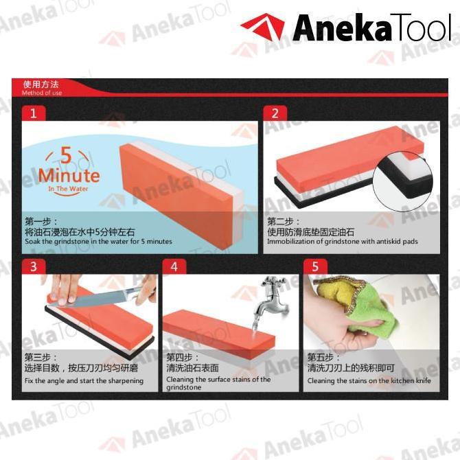 AT Batu Asah #400 1000 5000 10000 Pengasah Pisau Natural Whetstone