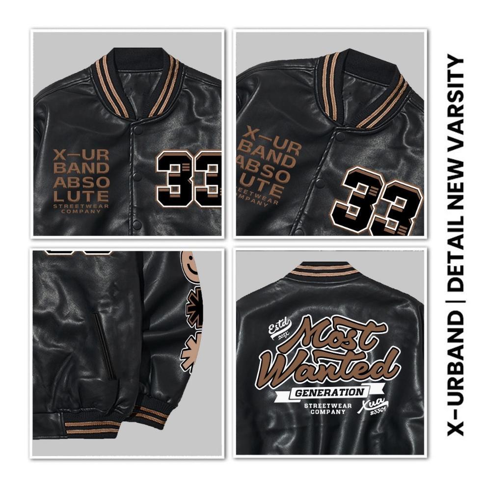 FAST DELIVERY X Urband Absolute Jaket Varsity Leather Sintetis A505
