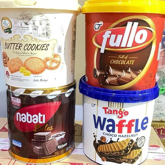 PAKET MURAH ISI 4 item(NABATI KALENG + BUTTER COOKIES+ FULLO JAR + TANGO WAFLLE) BAN