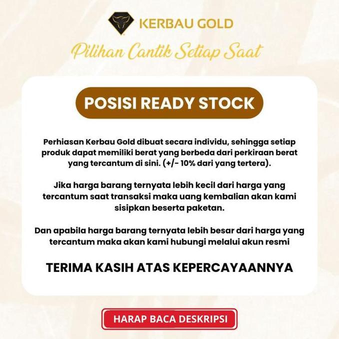 Dwikifajar99 - [Kerbau Gold] Rantai Extention Emas Gelang Kalung 8K - Emas Asli 100%