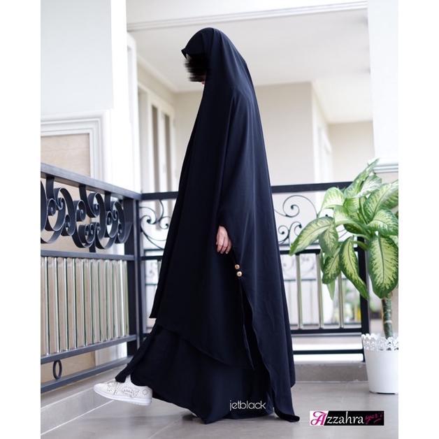 FLASH SALE Khimar Syari Lengan Kancing Rumaysha by Azzahra Syar'i