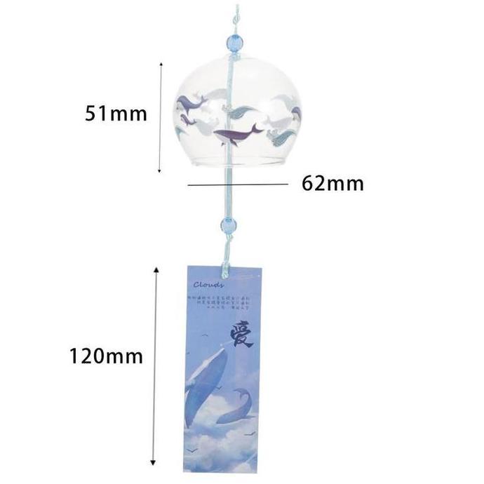 Lonceng Angin Kaca Wind Bells Hiasan Untuk Hadiah Lonceng Angin Kaca Gantung Angin